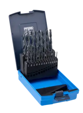 Juego de brocas HSS 1/16" a 3/8" x 21 piezas Pferd 20034
