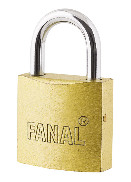 Candado de hierro dorado 25 mm con 3 llaves Fanal FH25-B