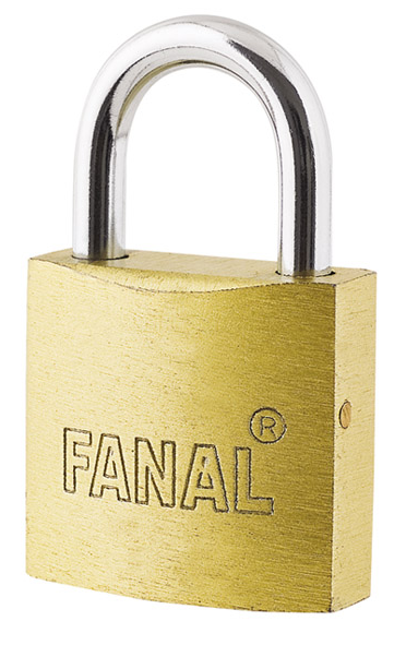 Candado de hierro dorado 63 mm con 3 llaves Fanal FH63-B