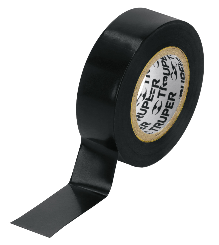 Cinta aislante negra 19 mm x 9 m Truper 12501 M-22