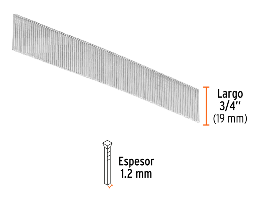 [4818262] CLAVILLO PISTOLA NEUMATICA 3/4" (20mm) X 5.000 UNDS TRUPER 18262 CLNEU-2-20