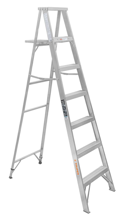 [4810442] Escalera de aluminio tipo tijera III 150kg 6 escalones 2.1m Truper 10442 ESTA-36