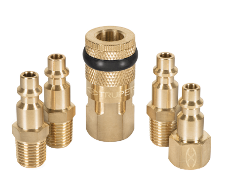 ACOPLE RAPIDO LATON 1/4"NPT JUEGO X 5 PZAS TRUPER 19081 CORAL-5/RANGER 1150-016