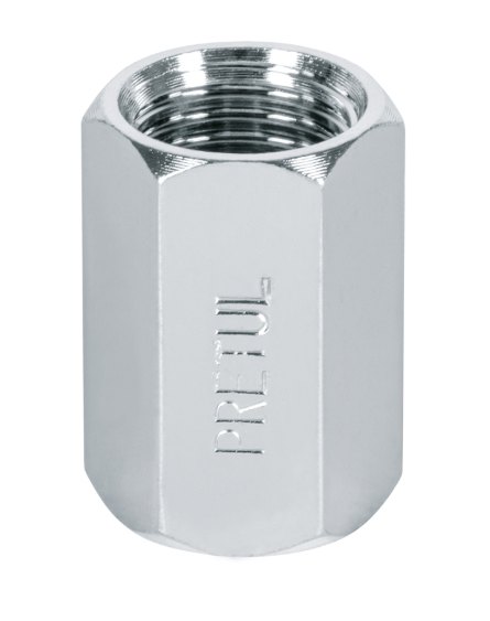 Acople de acero hembra-hembra 1/4" NPT x 25 mm Pretul 27027 COPLE-P