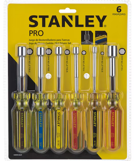 JUEGO DESTORNILLADOR PRO COPA 6 PZAS STANLEY 61-825