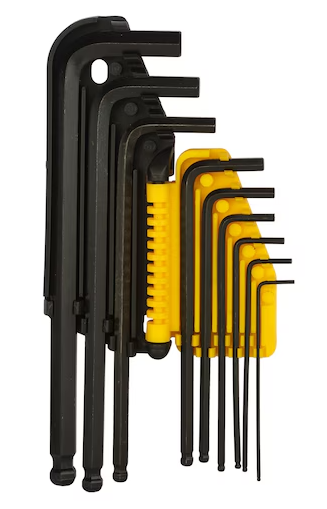 JUEGO LLAVE ALLEN LARGA PTA RDA 1.5mm- 10mm 9 PZAS INDIVID. STANLEY 69-256