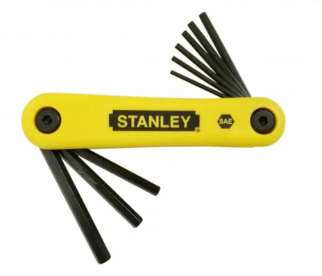 Juego de llaves Allen tipo navaja 5/64"-1/4" 9 piezas Stanley 69-259