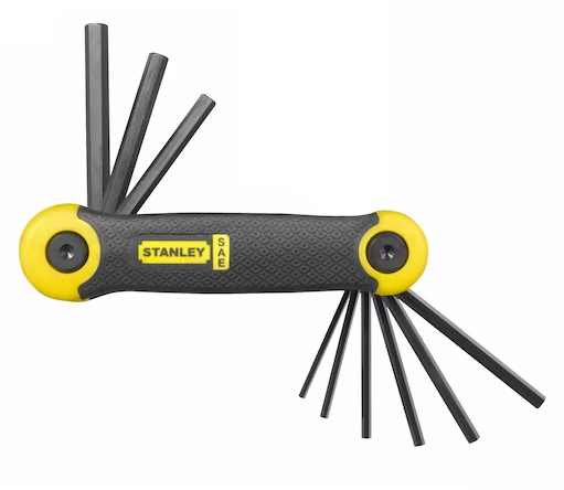 Juego de llaves Allen tipo navaja 5/64"-1/4" 9 piezas Stanley 69-265