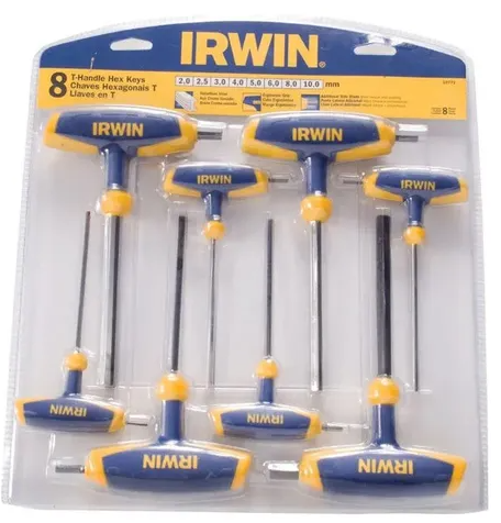 [4510771] JUEGO LLAVE ALLEN EN "T" 2mm-10mm 8 PZAS. MILIMETRICO IRWIN 10771