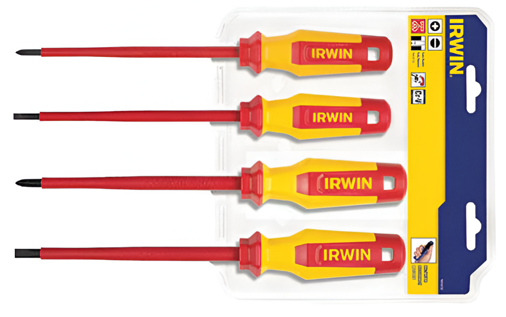 JUEGO DESTORNILLADORES AISLADOS 1000V 4 PZAS. IRWIN 1864832
