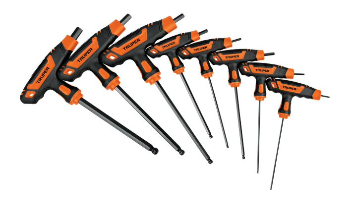 [48100933] JUEGO LLAVE ALLEN EN "T" 2mm-10mm 8 PZAS. TRUPER 100933 ALL-8TMX