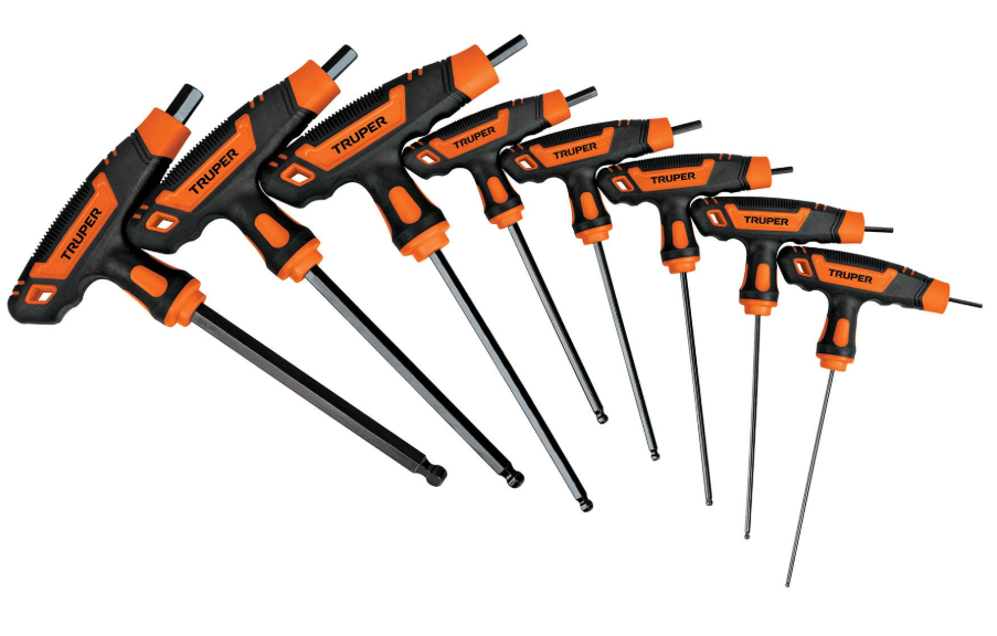 JUEGO LLAVE ALLEN EN "T" 5/64"-3/8" 8 PZAS. TRUPER 100934 ALL-8TPX