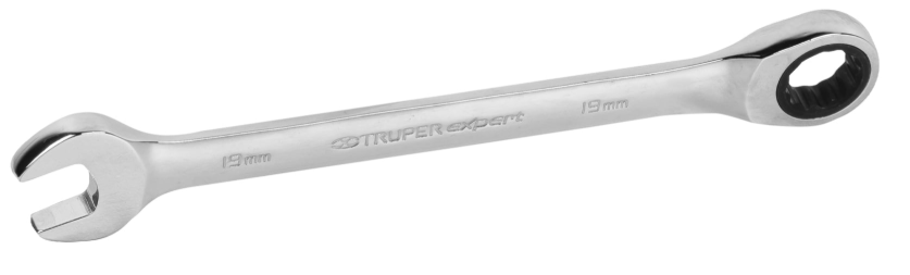 LLAVE MIXTA RATCHET 19mm TRUPER 15749 LL-2019MX