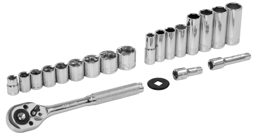 JUEGO COPA CTE 3/8" PULGADAS 3/8"-7/8" 21 PZAS. PRETUL 21187 JD-3/8X21SAE-P