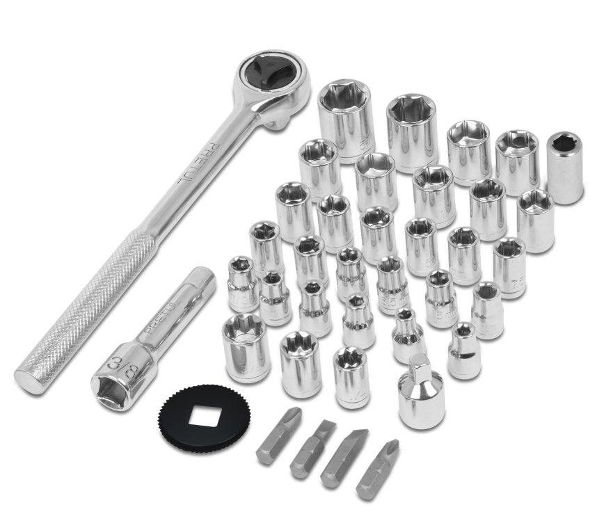 Juego de copas CTE 1/4" y 3/8" 39 piezas Pretul 23973 JUDA-40PB