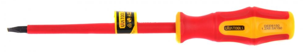DESTORNILLADOR PALA 1/4 X 6" AISLADO 1000V UYUSTOOLS DEE6150