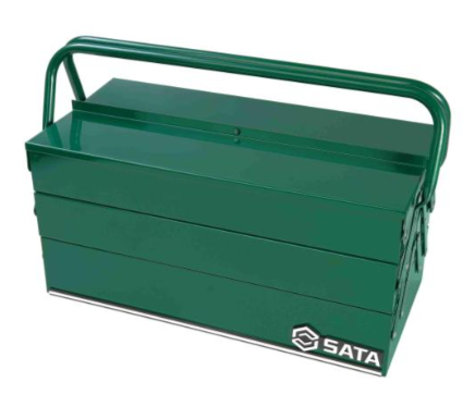 Caja de herramientas metálica plegable 17" Sata 95104ASC