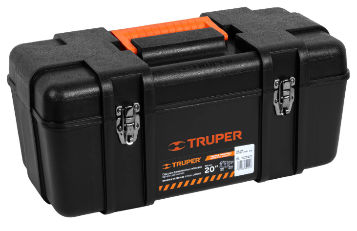 [4810380] Caja de herramientas plástica industrial 20" broche Truper 10380 CHP-20X