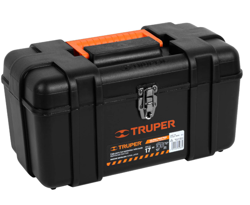 CAJA HERRAMIENTAS PLASTICA 17" BROCHE METALICO INDUSTRIAL TRUPER 19656 CHP-17X