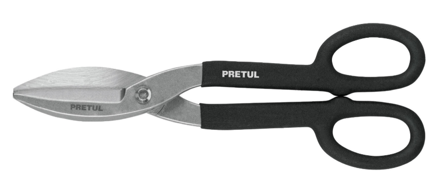 TIJERA HOJALATERA MANGO FORRADO PVC 12" PRETUL 26051 TH-12P