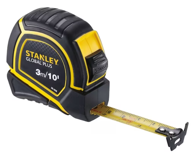 FLEXOMETRO 3m ENCAUCHETADO GLOBAL PLUS STANLEY 30-608