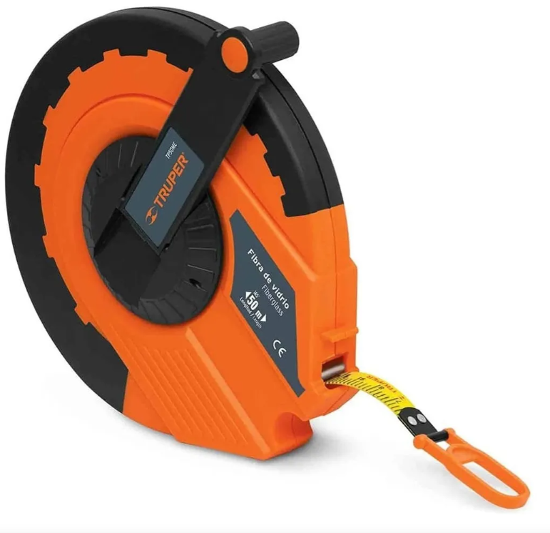 CINTA METRICA 50m FIBRA DE VIDRIO TRUPER 12640 TP50ME