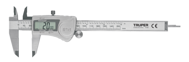 [4814388] CALIBRADOR PIE DE REY 6" METALICO DIGITAL TRUPER 14388 CALDI-6MP
