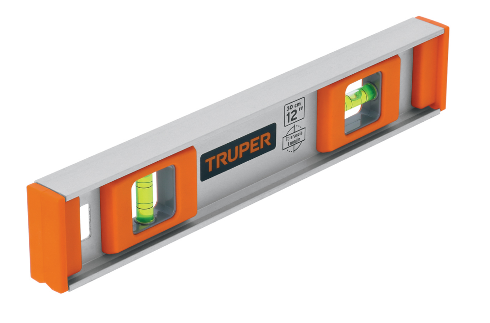 Nivel de aluminio 12" con protección ABS Truper 17030 NP-12