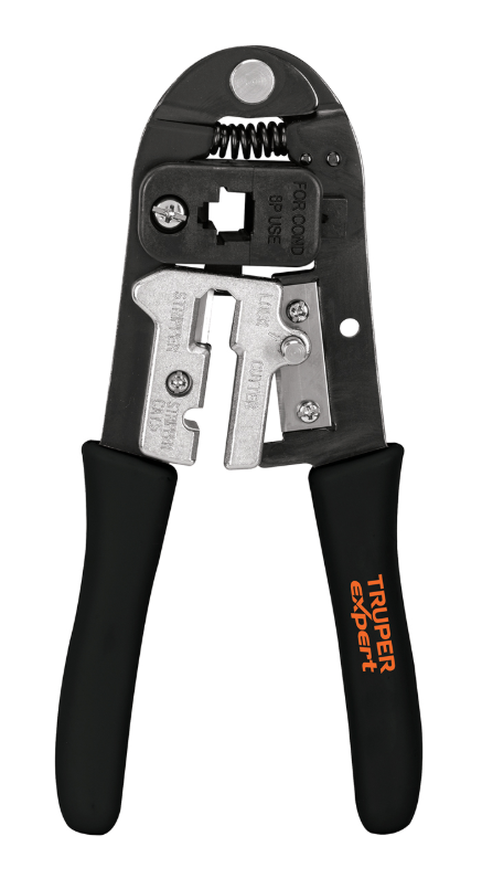 ALICATE PONCHADOR PELA CABLE 3 EN 1 TRUPER 18342 PRJ-45