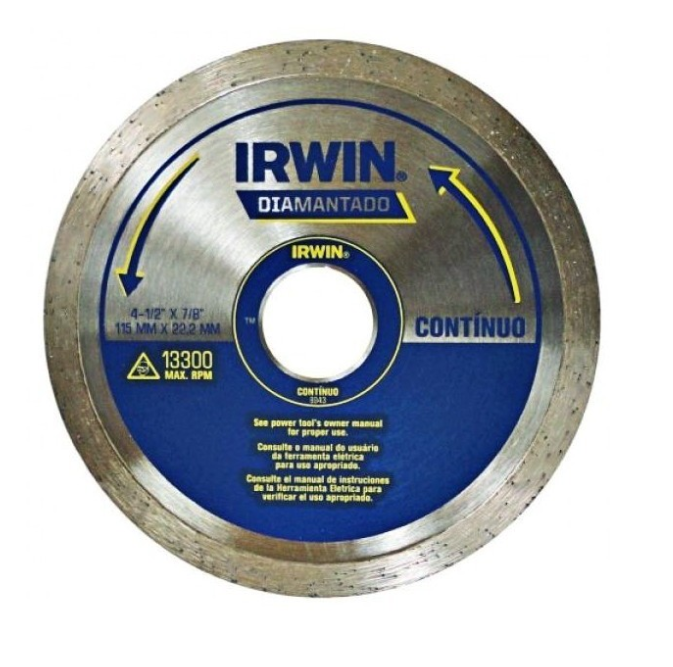 DISCO DIAMANTADO CONTINUO 4, 1/2" IRWIN 8943/IW45451