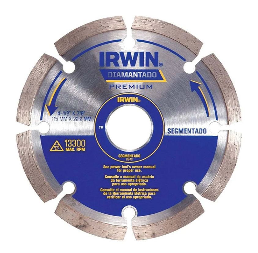 Disco diamantado segmentado 4-1/2" Irwin 8946/IW47452