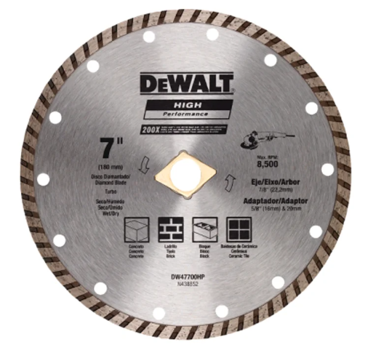 [4647700L] DISCO DIAMANTADO TURBO 7" DEWALT DW47700L