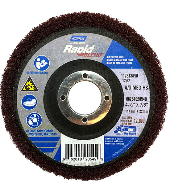 [53NDRFBR45] DISCO RAPID FINISH BLEND VINOTINTO 4, 1/2" NORTON 66261020549
