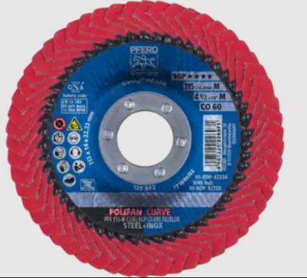 DISCO FLAP CERAMICO CURVO (PFR) 4, 1/2" G-60 SGP PFERD 67689036