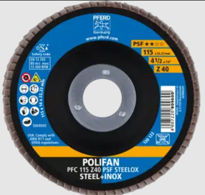 [5467770114] DISCO FLAP ZIRCONIO CONICO (PFC) 4, 1/2" G-40 PFERD 67770114