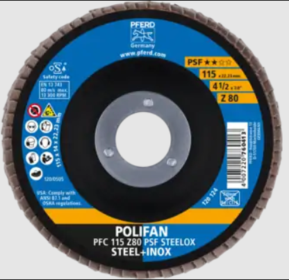 DISCO FLAP ZIRCONIO CONICO (PFC) 4, 1/2" G-80 PFERD 67770118