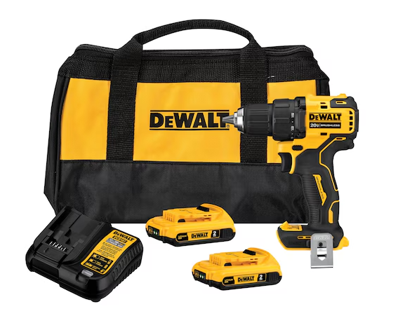 TALADRO ATORNILLADOR 1/2" INALAMBRICO 2 BATERIA 20V 2Ah+CARGADOR DEWALT DCD708D2