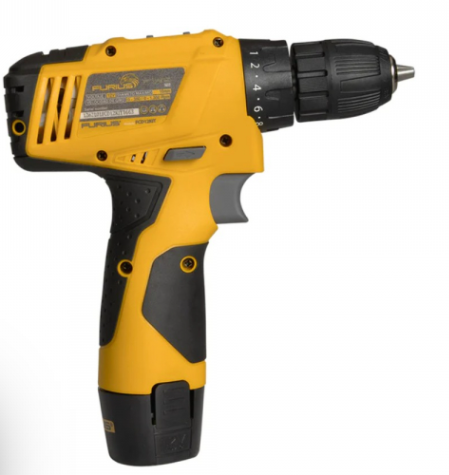[55FCD12KIT] TALADRO ROTACION 3/8" INALAMBRICO 12V 2 BATERIAS + CARGADOR FURIUS FCD12KIT