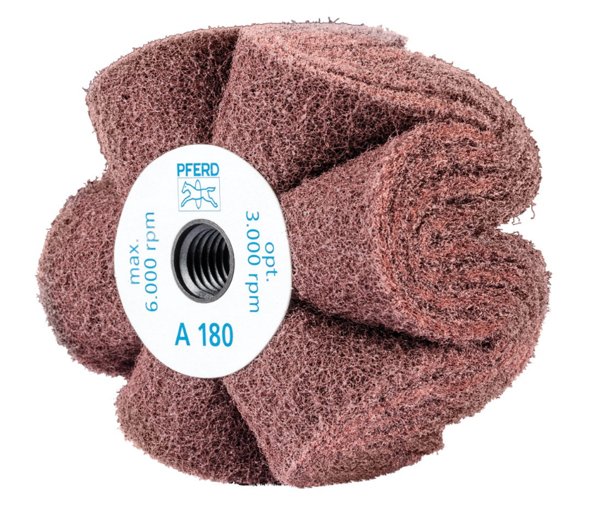 [5443025] Grata fibra vinotinto 4" x 2" rosca 5/8" A180 Polinox PNG 10050 Pferd 43025