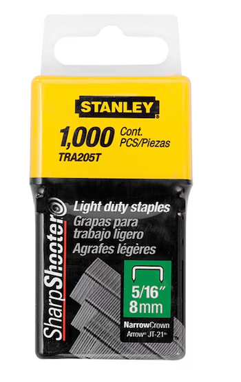 [33TRA205T] Grapa para trabajo ligero 5/16" (8 mm) Stanley TRA205T