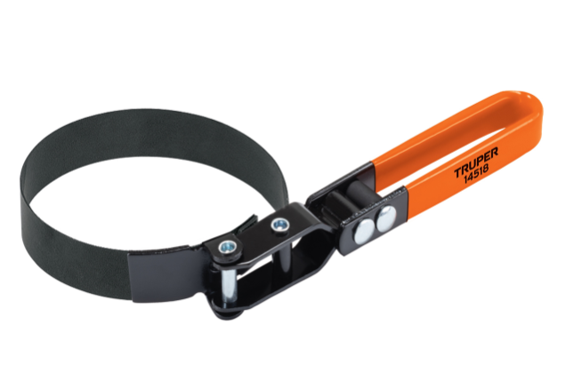 [4814518] Llave para filtro de aceite tipo banda metálica 3 1/4"-3 3/4" Truper 14518 LF-10