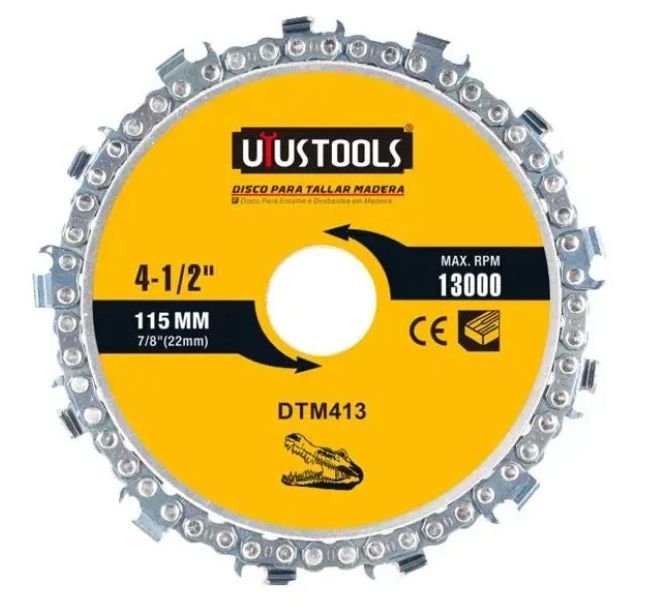 Disco de cadena para tallar madera 4 1/2" Uyustools DTM413