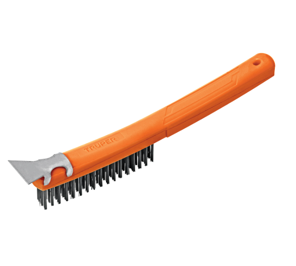 [4811539] CEPILLO ALAMBRE ACERO CARBONO 51 PINCELES CON ESPATULA TRUPER 11539 CEA-18E