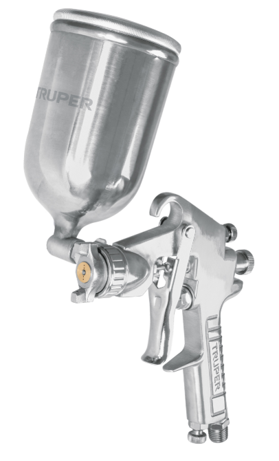[4813061] Aerógrafo de gravedad 400 ml con vaso de aluminio Truper 13061 PIP-421