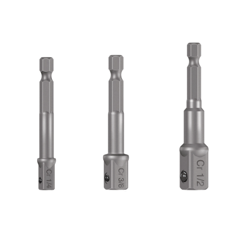 JUEGO DE ADAPTADOR CTE 1/4", 3/8" y 1/2" 3 PZAS.TRUPER 10752 ADA-3