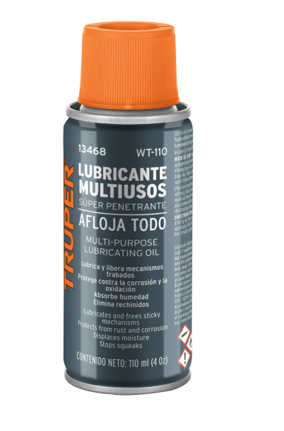 LUBRICANTE PENETRANTE MULTIUSO AEROSOL 110ml (4oz) TRUPER 13468 WT-110