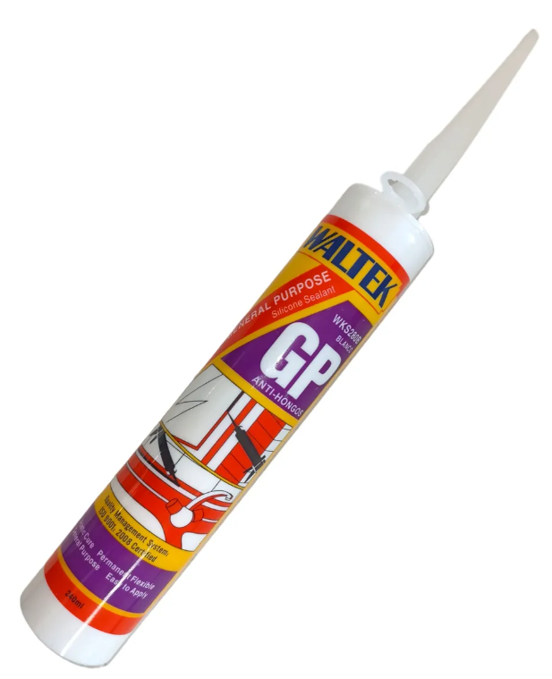 Silicona blanca de uso general cartucho 280 ml Waltek WKS280B