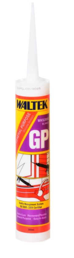 SILICONA TRANSPARENTE USO GENERAL CARTUCHO 280ml  WALTEK WKS280T