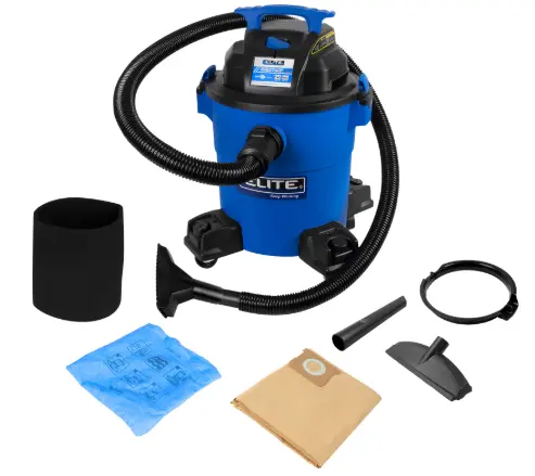 Aspiradora 6 galones 4 HP tanque poli húmedo-seco sopladora Elite VC0640P