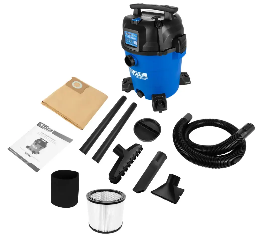 Aspiradora ultra silenciosa 12 galones 5.5 HP húmedo-seco Elite VC5545